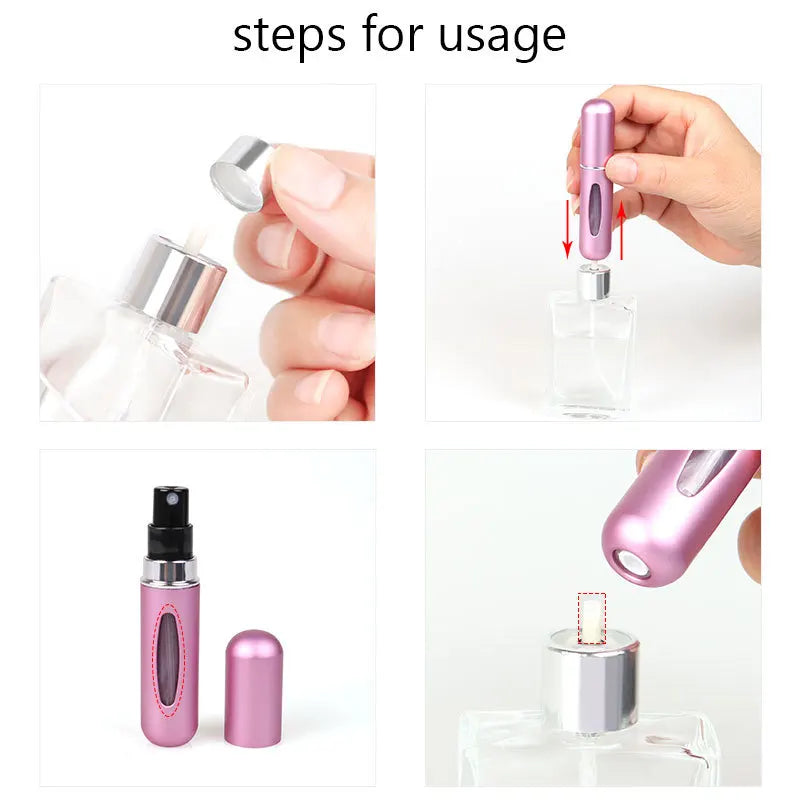 Bouteille De Recharge De Parfum De 5Ml, Mini Pot De Pulvérisation Portable Rechargeable, Pompe À Parfum, Conteneurs Cosmétiques Vides, Atomiseur Pour Outil De Voyage Chaud